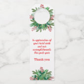 Herzlichen Dank für den guten Urlaub im Unternehme Flaschenanhänger (Rückseite)