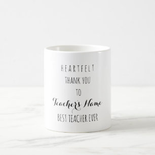 Herzlichen Dank für die beste Lehrerin je Typogra Kaffeetasse