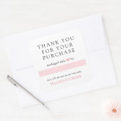 Herzlichen Dank für die Bestellung Quadratischer Aufkleber (Umschlag)