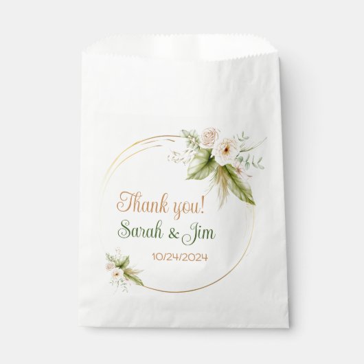 Herzlichen Dank für die Gastgeschenk Hochzeiten Geschenktütchen (Vorderseite)