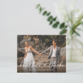 Herzlichen Dank für die Hochzeit Foto Dankeskarte (Stehend Vorderseite)