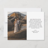 Herzlichen Dank für die Hochzeit Foto Dankeskarte (Rückseite)