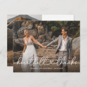 Herzlichen Dank für die Hochzeit Foto Dankeskarte (Vorne/Hinten)
