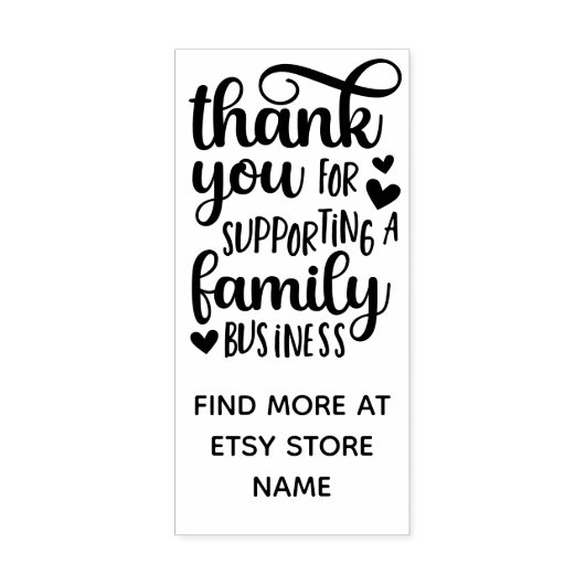 Herzlichen Dank für die Unterstützung des Familien Gummistempel (Prägung)