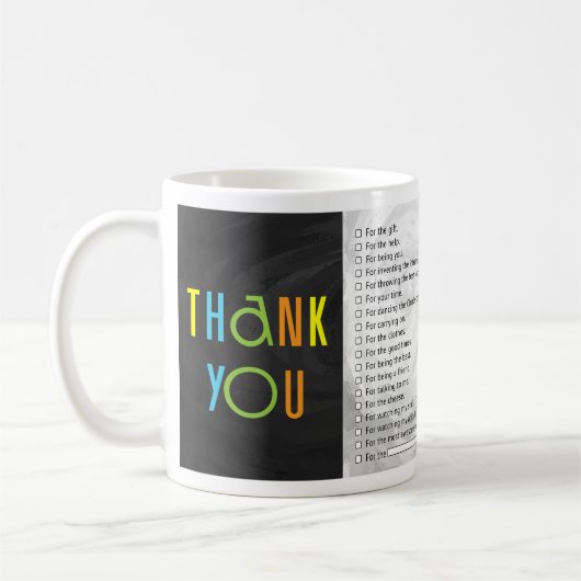 Herzlichen Dank für Ihr Dankeschön Kaffeetasse (Links)