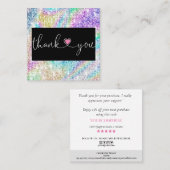 Herzlichen Dank für Ihre Bestellung Quadratische Visitenkarte (Vorne/Hinten)