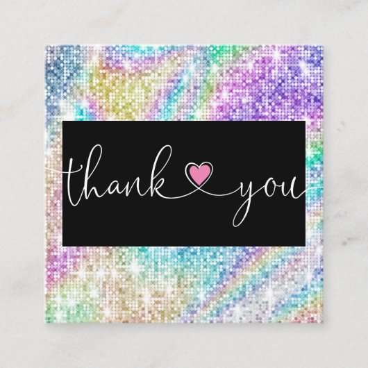 Herzlichen Dank für Ihre Bestellung Quadratische Visitenkarte (Vorderseite)