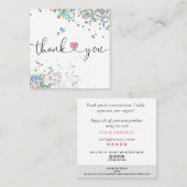 Herzlichen Dank für Ihre Bestellung Quadratische Visitenkarte (Vorne/Hinten)