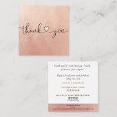 Herzlichen Dank für Ihre Bestellung Quadratische Visitenkarte (Vorne/Hinten)