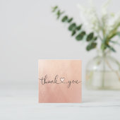 Herzlichen Dank für Ihre Bestellung Quadratische Visitenkarte (Stehend Vorderseite)