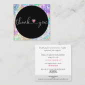 Herzlichen Dank für Ihre Bestellung Quadratische Visitenkarte (Vorne/Hinten)