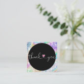 Herzlichen Dank für Ihre Bestellung Quadratische Visitenkarte (Stehend Vorderseite)