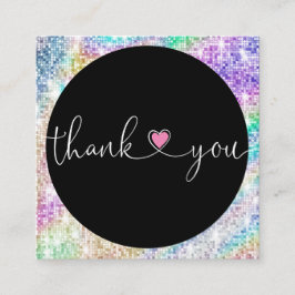 Herzlichen Dank für Ihre Bestellung Quadratische Visitenkarte