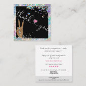 Herzlichen Dank für Ihre Bestellung Quadratische Visitenkarte (Vorne/Hinten)