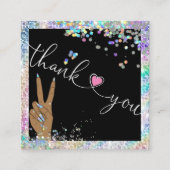 Herzlichen Dank für Ihre Bestellung Quadratische Visitenkarte (Vorderseite)