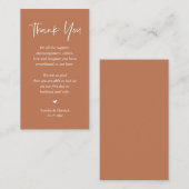 Herzlichen Dank für Ihre Hochzeit, Moderner, hochw Begleitkarte (Vorne/Hinten)