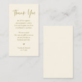 Herzlichen Dank für Ihre Hochzeit, Retro Gold Begleitkarte (Vorne/Hinten)