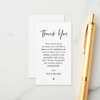 Herzlichen Dank für Ihre Hochzeit, Schwarz und Wei