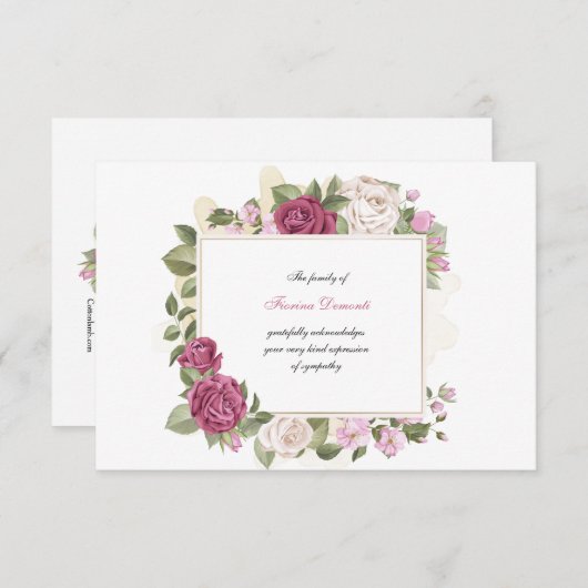 Herzlichen Dank für Ihre Sympathiekarte Dankeskarte (Vorne/Hinten)