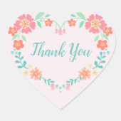 Herzlichen Dank Herz-Aufkleber (Vorderseite)