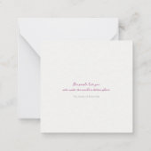 Herzlichen Dank Ihnen Aquamarin Hearts Little Mitteilungskarte (Rückseite)