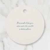 Herzlichen Dank Ihnen Hearts Red Aquamarin Geschenkanhänger (Rückseite)