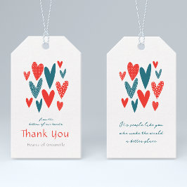 Herzlichen Dank Ihnen Herz Aquamarin Red Geschenkanhänger