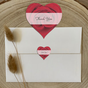 Herzlichen Dank Ihnen Stickers - Rote Rose