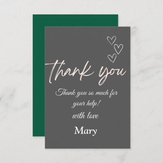 Herzlichen Dank Karte (Vorne/Hinten)