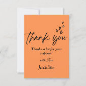 Herzlichen Dank Karte (Vorderseite)