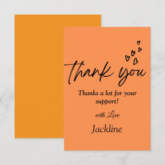 Herzlichen Dank Karte (Vorne/Hinten)