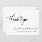 Herzlichen Dank Karte, Hochzeit danke Ihnen Karte (Vorne/Hinten)