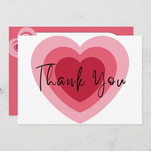 Herzlichen Dank: Liebe im Überfluss Dankeskarte (Vorne/Hinten)