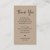 Herzlichen Dank, Light Brown Kraft Begleitkarte (Vorderseite)