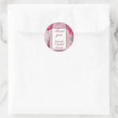 Herzlichen Dank Lila Runder Aufkleber (Tasche)