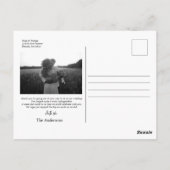 Herzlichen Dank Minimalistischer Hochzeitsstift Fo Postkarte (Rückseite)