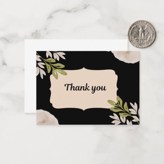 Herzlichen Dank Mitteilungskarte (Vorderseite/Rückseite Beispiel)