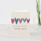 Herzlichen Dank, Plum Aquamarin Dankeskarte (Vorderseite)