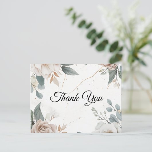 Herzlichen Dank Postkarte (Stehend Vorderseite)