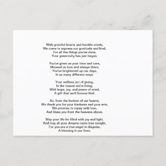 Herzlichen Dank Postkarte