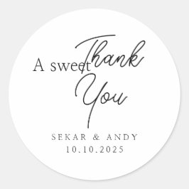 Herzlichen Dank Runder Aufkleber