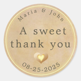 Herzlichen Dank Runder Aufkleber