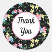 Herzlichen Dank Runder Aufkleber (Vorderseite)