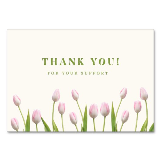 Herzlichen Dank Tischnummer (Vorderseite)