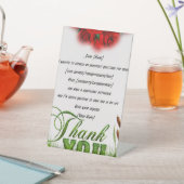 "Herzlichen Dank und Wertschätzung" Sockelschild (In SItu)