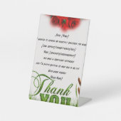 "Herzlichen Dank und Wertschätzung" Sockelschild (Vorderseite)