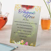 "Herzlichen Dank und Wertschätzung" Sockelschild (In Situ)