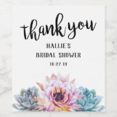 Herzlichen Dank Weinetikett (Einzelnes Label)