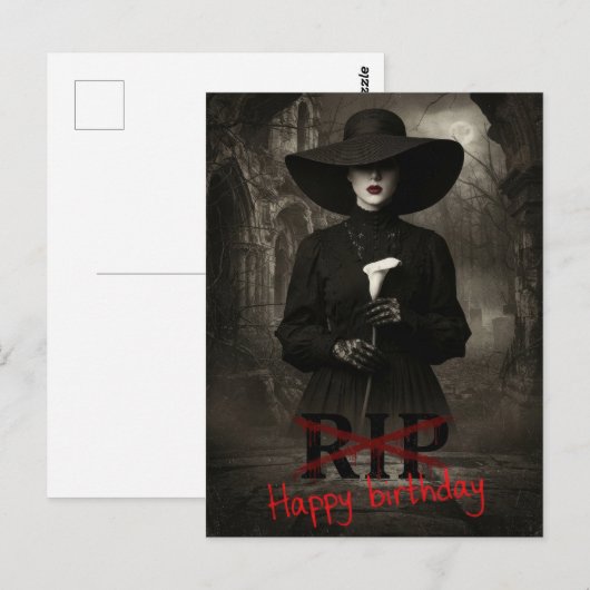 Herzlichen Geburtstag Sarkastisch Postkarte (Vorne/Hinten)