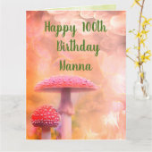 Herzlichen Glückwunsch 100. Geburtstag Nanna Greet Karte (Gelbe Blume)